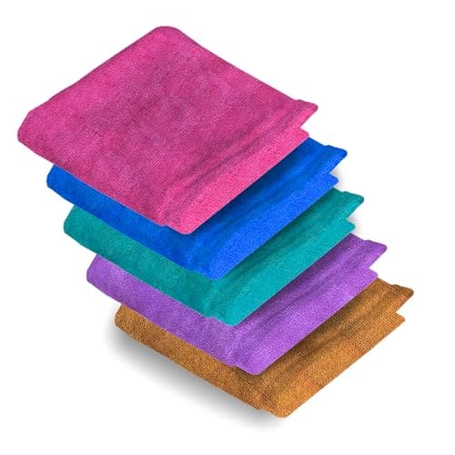 Bath Towel | Face Towels Set of 5 | 200 GSM | Ultra Soft, Ab...