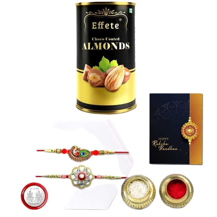 Amazon | DeoDap Raksha Bandhan Gift Combo  Set of 2 Rakhis (1 Round @184