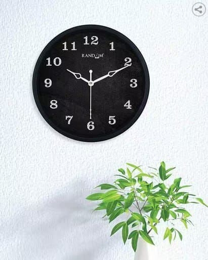 🕒 RANDOM Round Shape Plastic Wall Clock