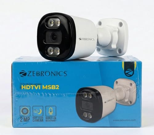 ZEBRONICS 2MP Color View Bullet Camera, Full HD Security Cam...
