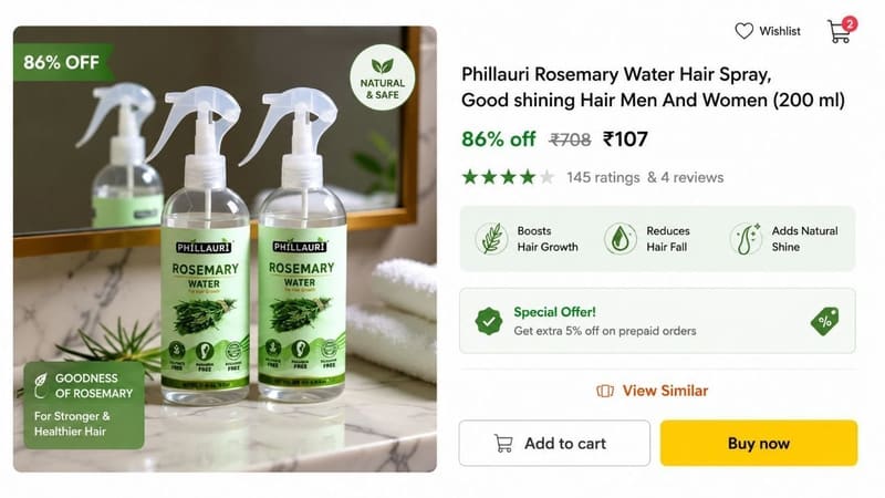 Rosemary With Rice Water Spray @ ₹107