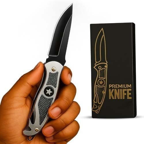 🛒 PANCA Star Shield Multipurpose Knife | Compact Carbon Steel Utility Knife for Kitchen, Home & Office Use | Manual Cutting Tool for Vegetables, Fruits, Packaging & DIY Tasks (Silver, Pack of 1)