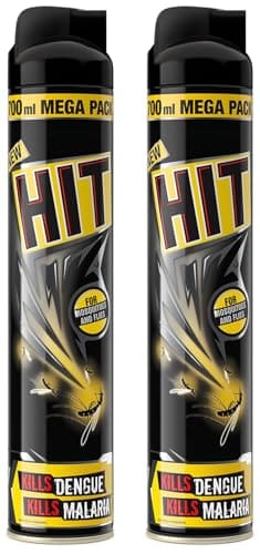 🛒 Hit Flying Insect Killer - Mosquito & Fly Killer Spray (700Ml) | Instant Kill | Protection From Dengue & Malaria, Pack Of 2