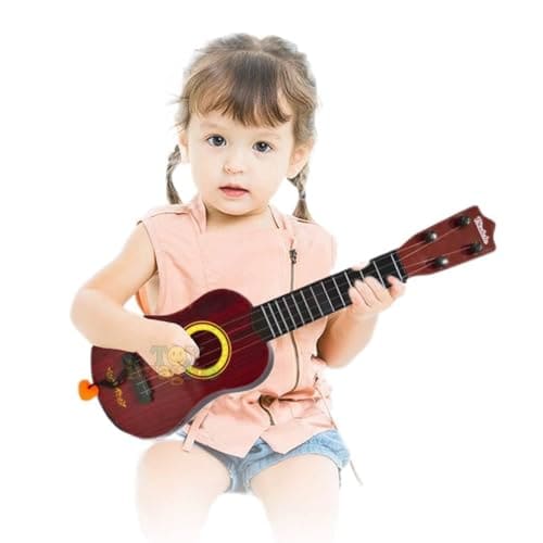 🛒 Toy Imagine 4 String Kids Guitar | 18" Musical Instrument Toy for Boys & Girls | Baby Ukulele Style Toy for 2-10 Years | Beginner Gift for Children | Mini Acoustic Learning Toy for Toddlers