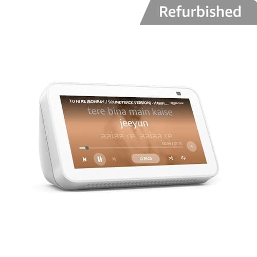 🛒 Certified Refurbished Echo Show 5 (2nd Gen, 2021 release) - Smart speaker with 5.5" screen, crisp sound & hands-free entertainment with Alexa (White)