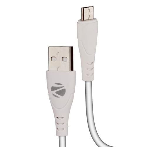 🛒 ZEBRONICS MU240 USB - Micro USB Cable, 18 Watts, Rapid Charging, Charge & Sync, 1M (White)