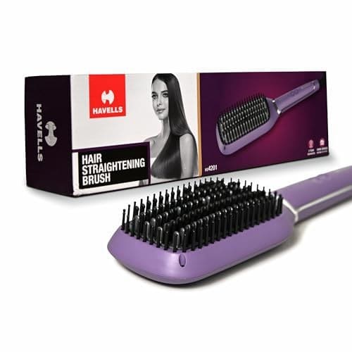 Havells Keratin Infused Hair Straightener Brush With Tempera...