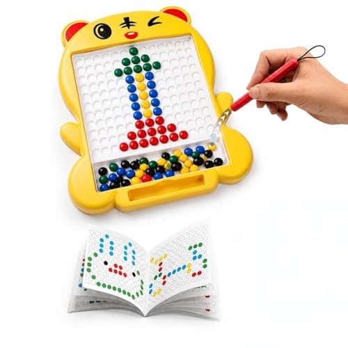 🛒 Magnetic Drawing Board for Kids with 80 Beads & Magnetic Pen | Big Size Magnetic Doodle Board | Educational Learning Toy, Drawing & Creativity for Boys & Girls (Multicolor)