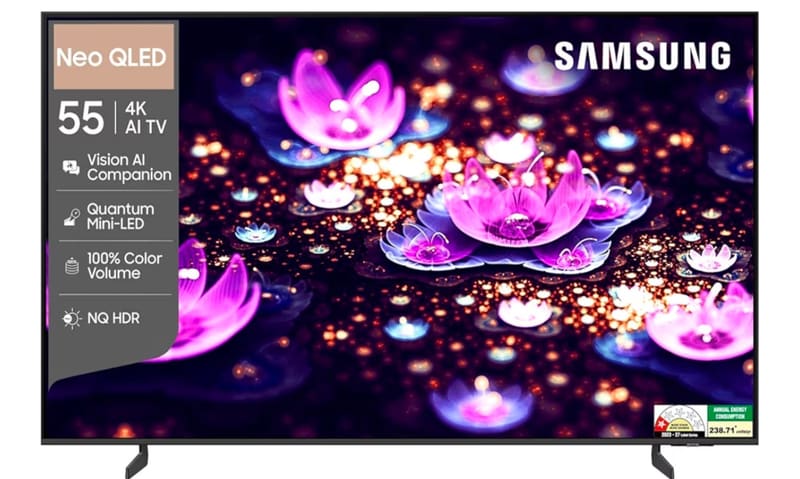 Samsung 55 inches Neo QLED 4K Samsung Vision AI Smart TV @ 74,990/-