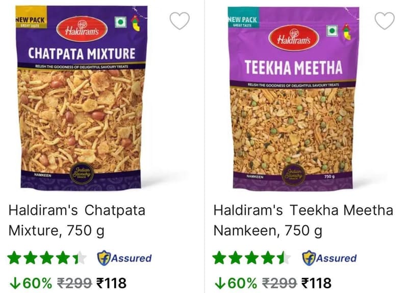 Flat 60% Off On Haldiram’s Namkeen.