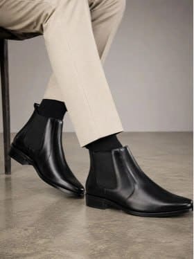 👞 Layasa Men Block-Heeled Chelsea Boots