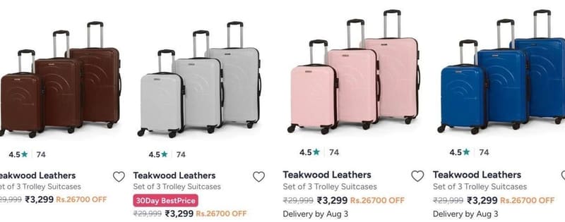 Trolley Suitcases (Set Of 3) @3299.