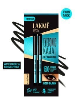 🖤 Lakme 9to5 Set of 2 Eyeconic Kajal Matte Finish (Deep Black)