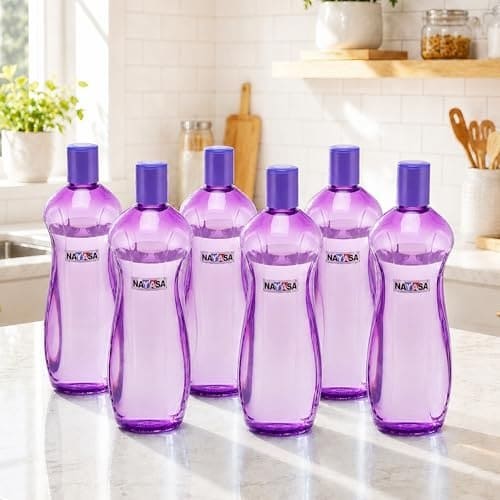Nayasa Loopy 1000 ML Pet Plastic Fridge Water Bottles Set of...