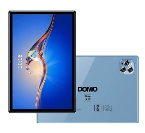 🛒 DOMO Slate SL39 10.1-Inch 4G Tablet PC, 4GB RAM + 32GB inbuilt Storage,1TB Expandable, Bluetooth, Dual SIM Slot, Octa Core CPU, GPS, [Blue]