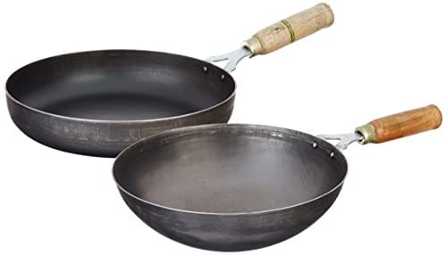 Amazon Brand - Solimo Sheet Metal Iron Cookware Set of 2 Pc ...