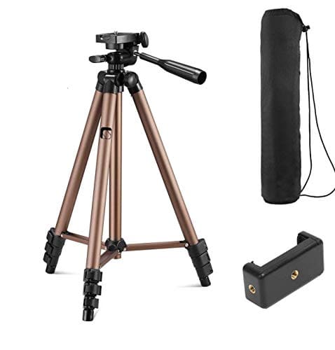 🛒 Syvo WT 3130 Aluminum Tripod (133 cm), Universal Lightweight Tripod with Mobile Phone Holder Mount & Carry Bag for All Smart Phones, Gopro, Cameras
