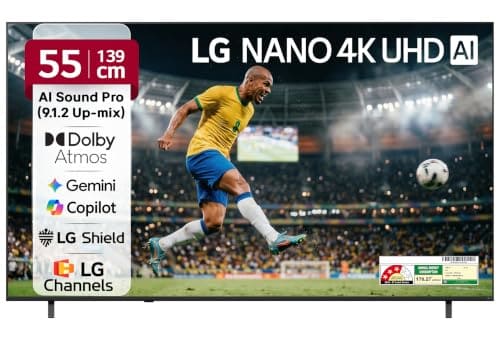 🛒 LG 139 cms (55 inches) U8 AI Series 4K Ultra HD (3840 x 2160) Smart webOS LED TV 55NU870BPLA 2026