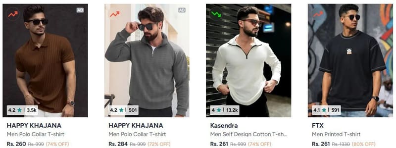 Myntra | Upto 80% Off On Men's Clothing