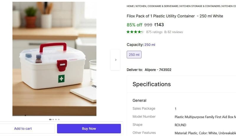 🔥  First Aid Box @ ₹143
