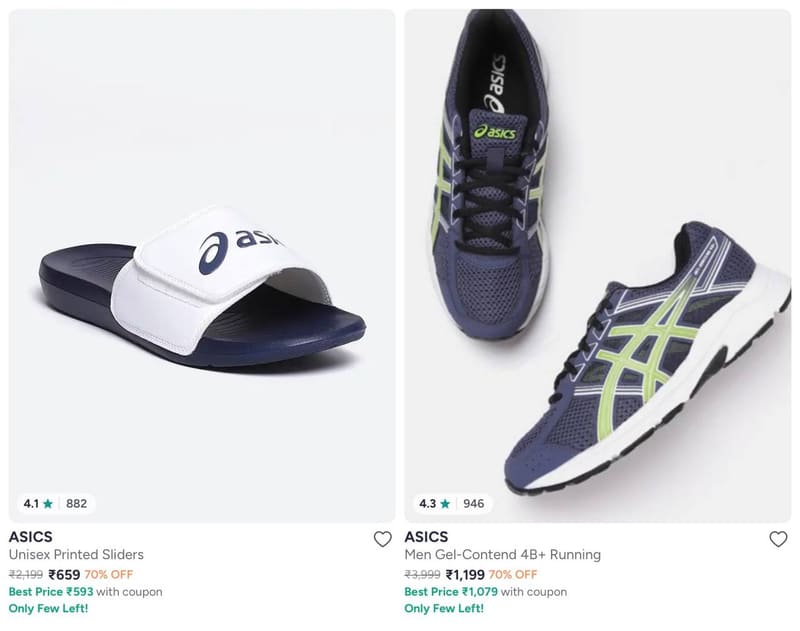 Myntra | Upto 70% Off On ASICS Footwear