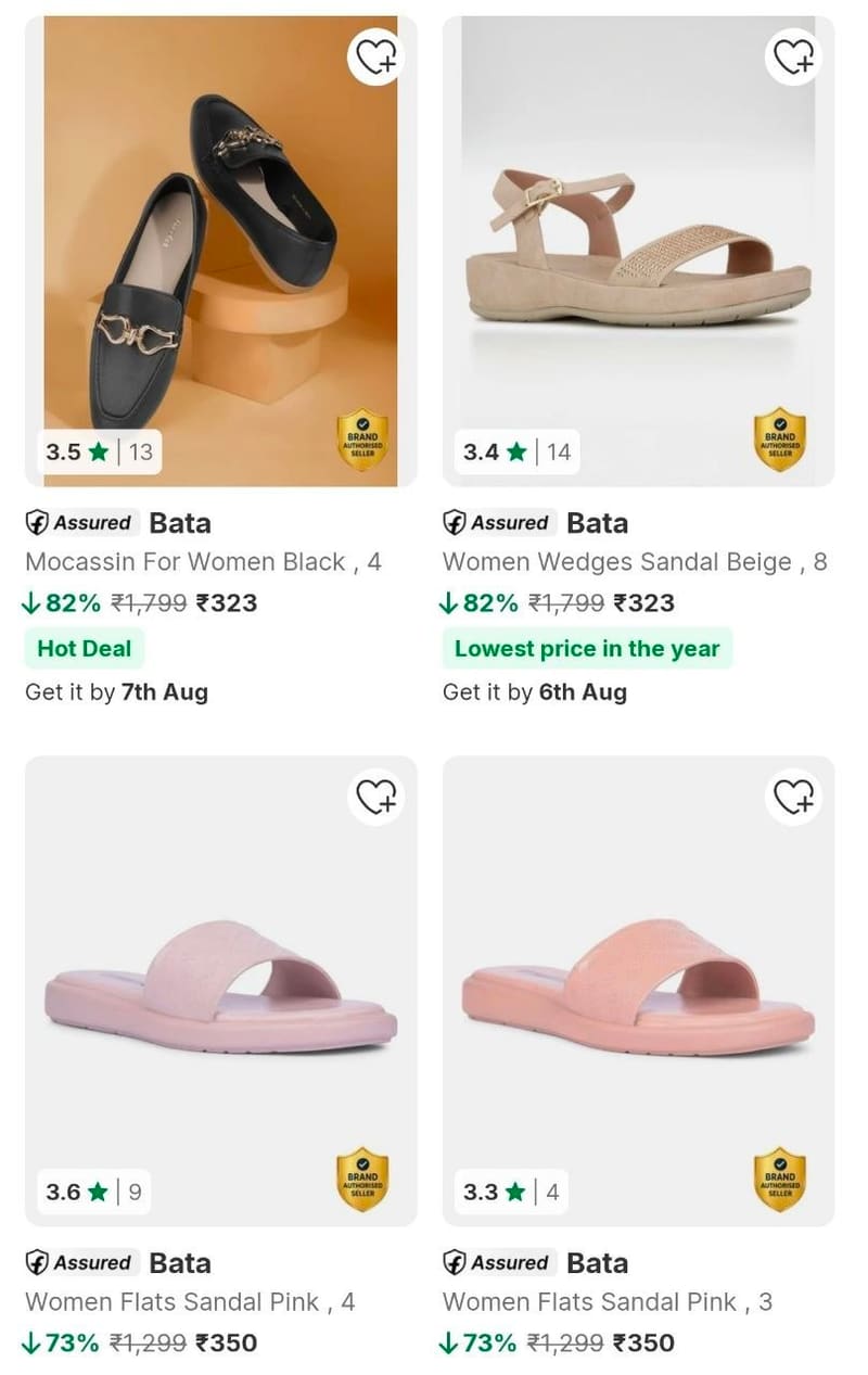 Bata women shoe Loot 80% off