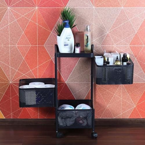 CELLO Kitchen Pro Trolley with Wheels | Storage Organizer & ...