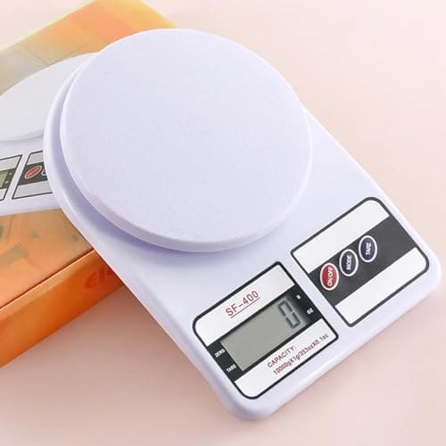 🛒 WEJK SF-400 Digital Kitchen Weighing Scale | 10Kg x 1g Precision | Food Scale with LCD Display for Cooking, Baking, Meal Prep & Healthy Diet | Compact Weight Machine for Home Use (White)