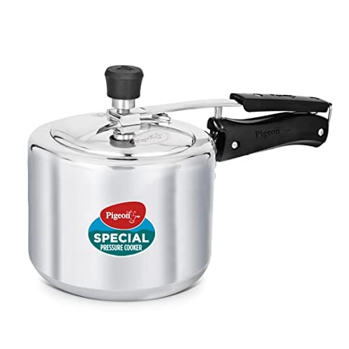 🛒 Pigeon by Stovekraft 3 Litre Special Aluminium Inner Lid Non-Induction base Pressure Cooker (Silver) BIS Certified