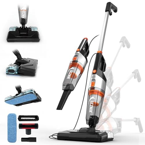 🛒 SEZNIK Vacuum Cleaner for House | Floor Mopping & Wet Spills + Dry Vacuuming | Turbo Sweep 3-in-1 Handheld Vacuum Cleaner | Vacuum & Mop | Corded, 600W, 20kpa Suction | 200ml Water Tank (SZ-V07)