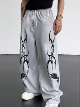 👖 Deslizar Men Graphic Print Track Pants