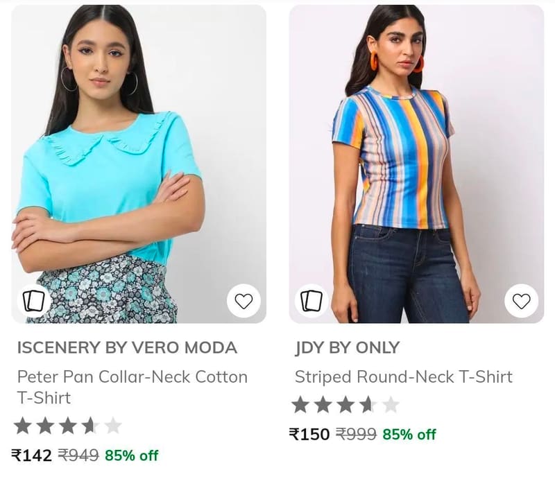 Ajio | Upto 85% Off On Vero Moda & ONLY Women Clothing.