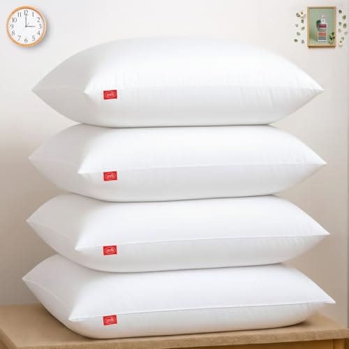🛒 Zinnia Comfort Soft Microfiber Pillow | White | Basic Size 41 x 61 CM | Pack of 4