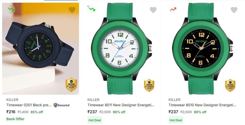 Flipkart | KILLER Watches 90% OFF