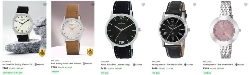 Flipkart Loot : Maxima Watches Starts @209.