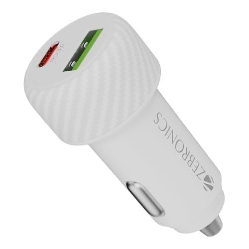 Amazon | Zebronics 48W Car Charger with Dual Output - Type-C (30W) @180