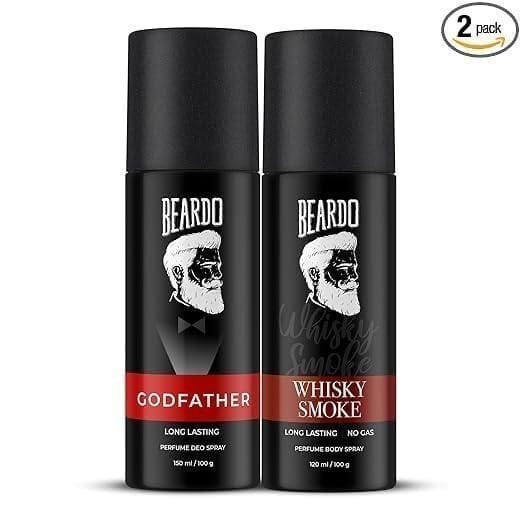 Beardo Godfather & Whisky Smoke Perfume Body Spray Combo (Set of 2) at Rs.216.