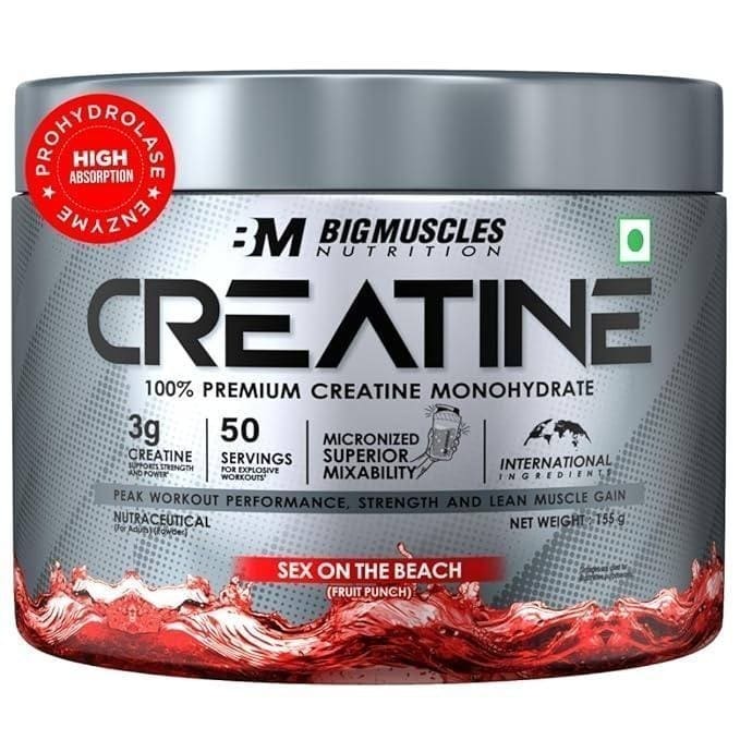 Bigmuscles Nutrition Creatine [155g, 50 Servings] at Rs.225.
