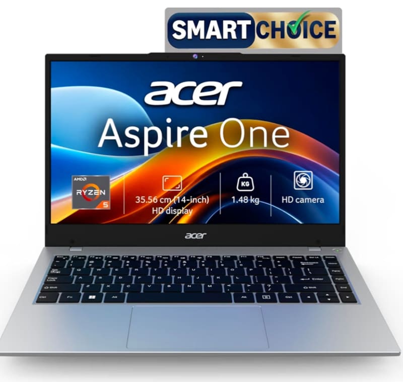 52% OFF : Acer Aspire One Ryzen 5 14" Laptop — ₹42,990
