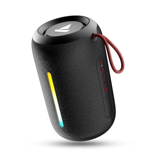 🛒 boAt Stone 352 Pro/Stone 358 Pro w/ 14W Signature Sound, Up to 12 Hours Playback, RGB LEDs, TWS Feature, Built-in Mic, BTv5.3, Free Music Streaming on JioSaavn Bluetooth Speaker (Raging Black)