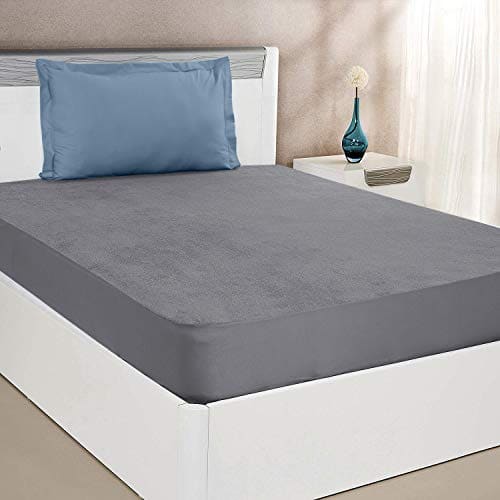 🛒 Amazon Brand - Solimo Water Resistant Cotton Single Mattress Protector 75"x36" - Grey