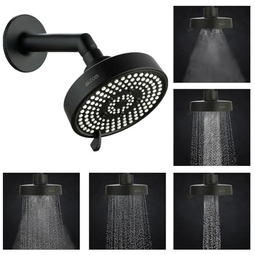 🛒 ALTON SHR20750, ABS, 5-INCH, 5-Function, Overhead Shower, Black