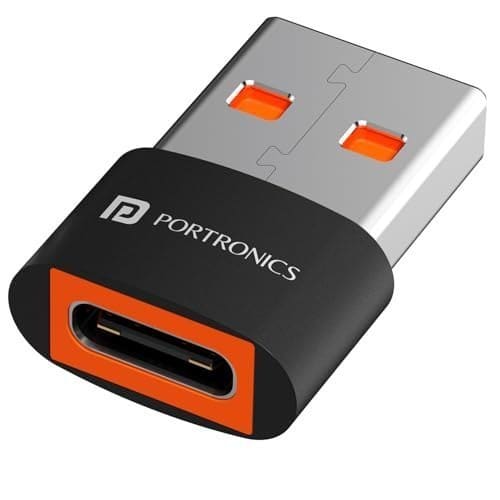 🛒 Portronics Bridge X USB 3.0 Type C Female to USB Male OTG Adapter, 5Gbps High Speed Data Transfer, Fast Charging, Compatible with Laptops, Tablets, Smartphone, Chargers and More Devices(Black)