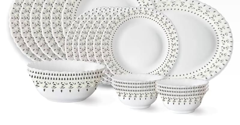 Larah Opalware Dinner Set | 21 Pcs @1270.