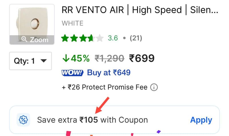 RR 100 mm Exhaust Fan @594.