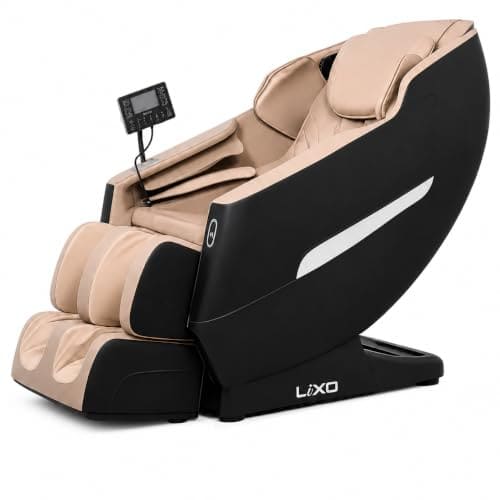 🛒 Lixo Massage Chair-LI4400A, Comfort with 22 Auto Wellness Programs, 4 Innovative Features, Rotary Switch, Bluetooth & LCD Screen | Prime Triple-Core Massage Chair for Full Body (LI4400A_Brown+Black)