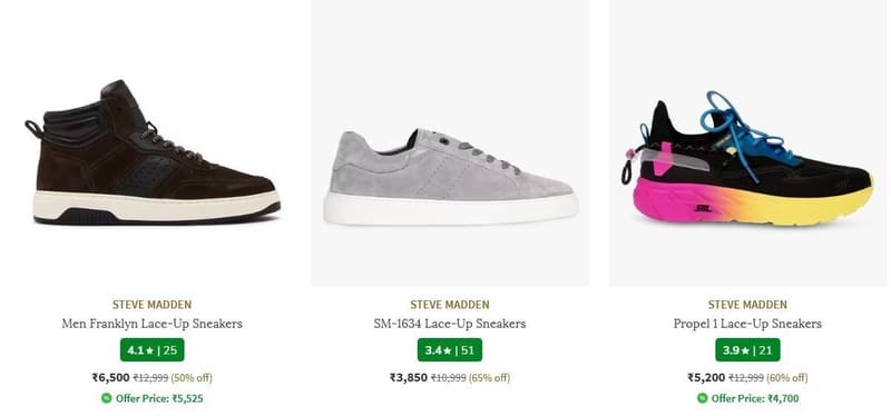 Ajio | Steve Madden 50% Off 🔥🔥