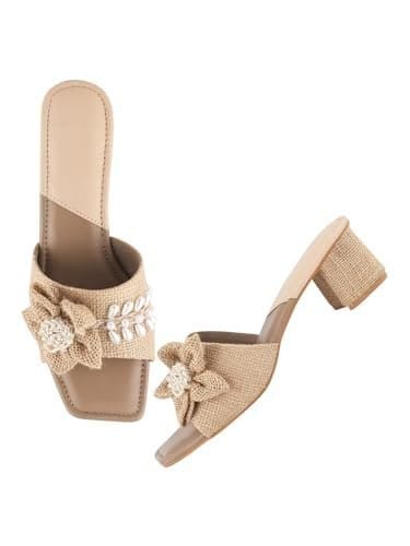 🛒 SilverArrow Women's Elevate style Heel Sandal Beige 3 UK
