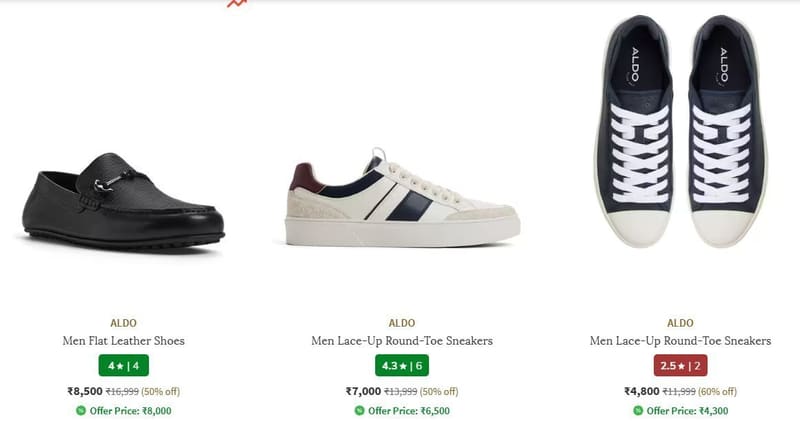 Ajio | ALDO 50% Off 🔥🔥