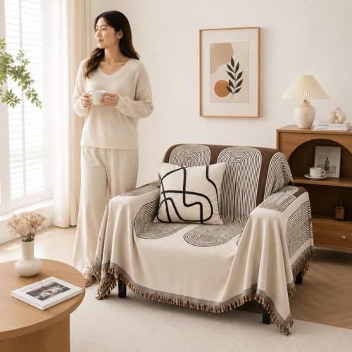 AAZEEM Sofa Covers for 1 Cushion Couch, Velvet Sofa Slipcove...